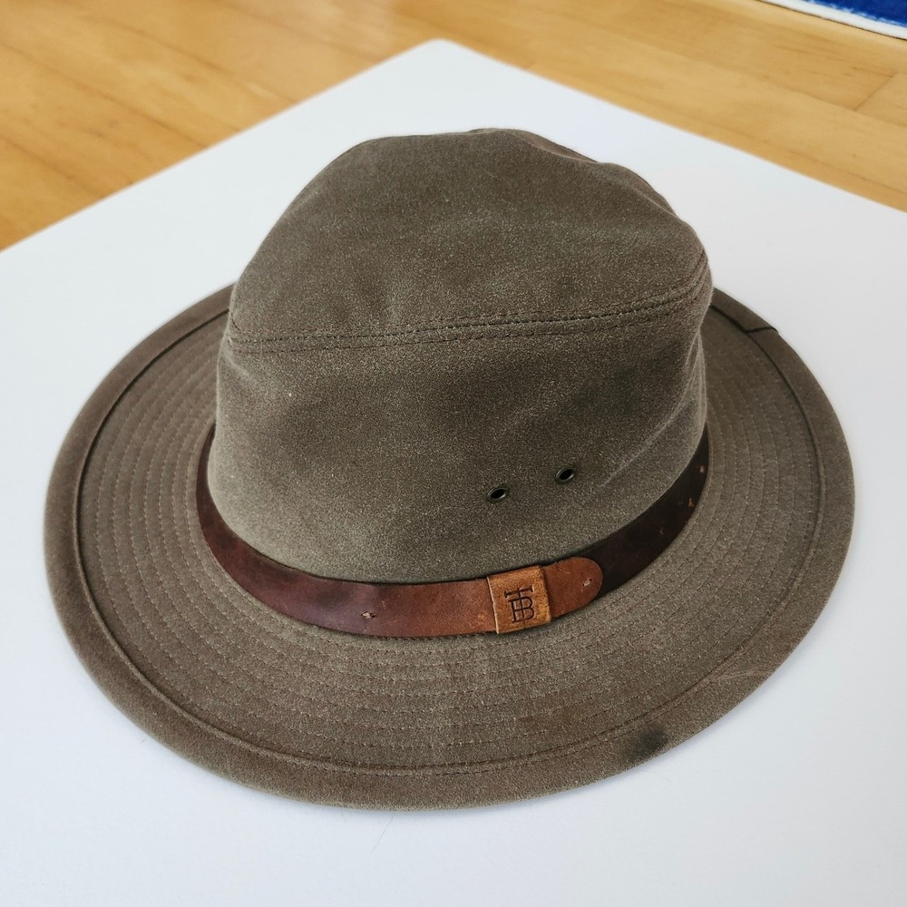 Tom Beckbe Field Waxed Hat Size L USA Clean Waterproof Logo Indiana Jones
